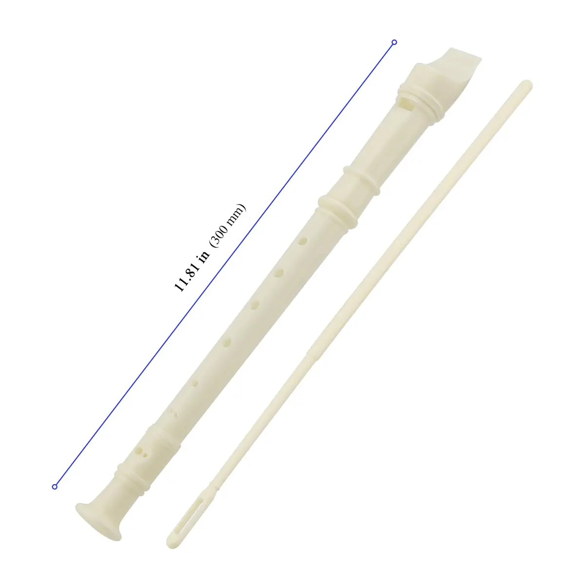 YUENPUN 40 PCS 8 Hole Recorder Instrument 11.8 inch | Beginner Plastic Soprano Descant Flute - view 2