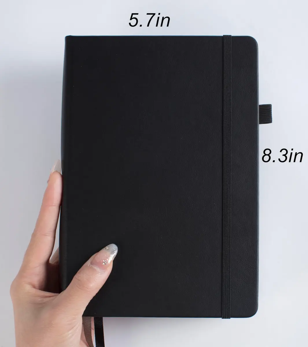 VOLINOTE Thick Bullet Notebook 366 Numbered Pages A5 Dotted Journal 186 Sheets (5.7"x8.3") | Classic Vegan Leather Cover - view 6