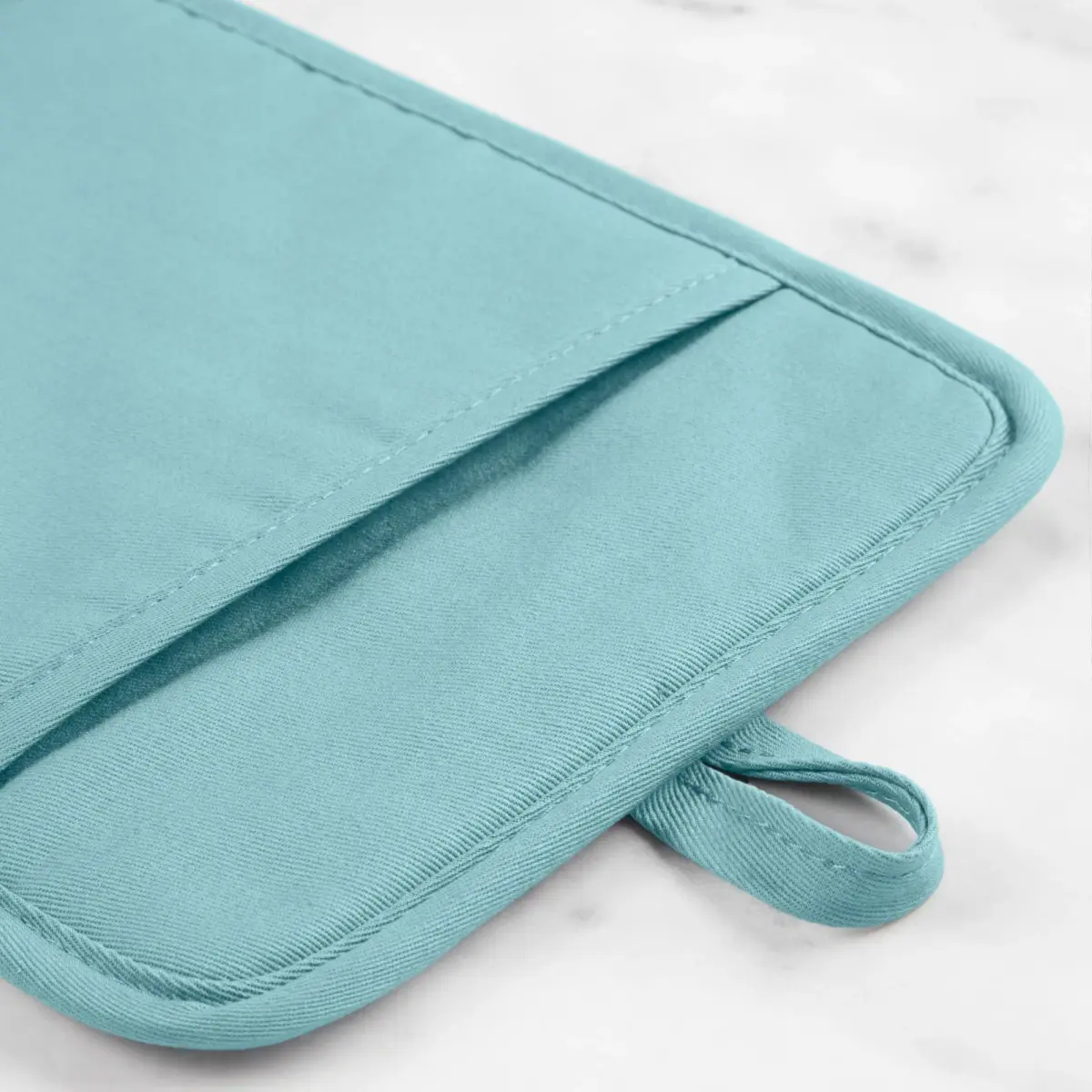 KitchenAid Ribbed Soft Silicone Pot Holder 2-Pack Set, Mineral Water Aqua, 18cm (7") x 23cm (9") | Heat Resistant Up to 260°C (500°F) - view 4