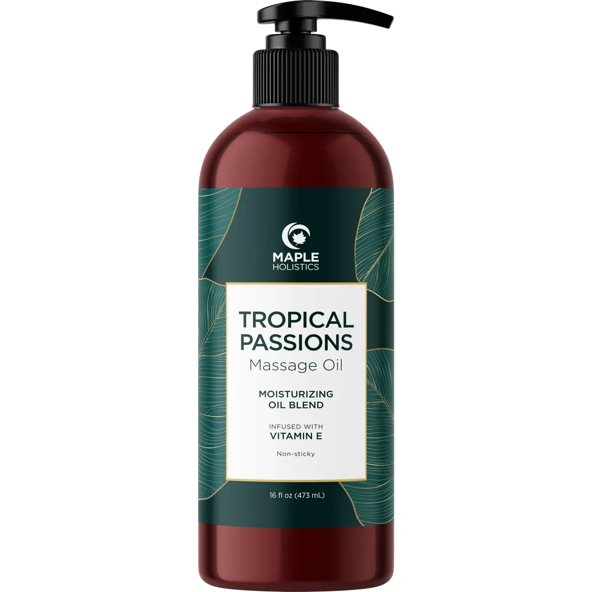 Maple Holistics Tropical Massage Oil for Couples 16 Fl Oz | Full Body Relaxation & Mango Scent - view 9
