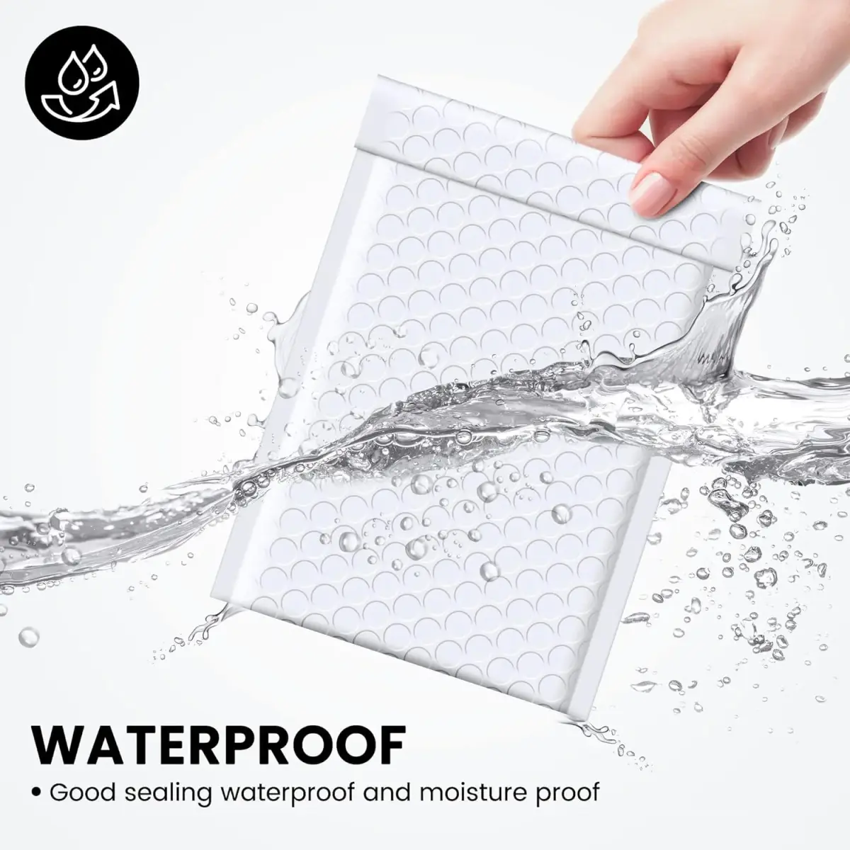 Fuxury White Bubble Mailers 4x8 Inch (4000 Pack) | Waterproof Padded Envelopes for Small Business - view 3