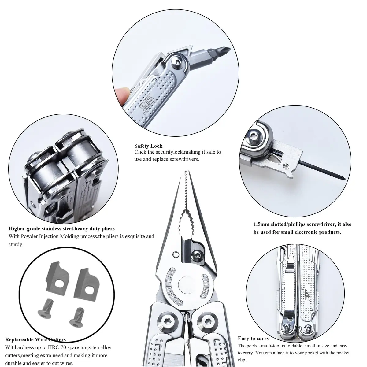 SQT2048 20-in-1 Multitool Foldable & Self-Locking | Compact, Durable, All-in-One Tool for DIY & Outdoors - view 4