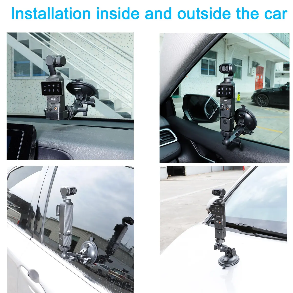 PellKing Suction Cup Car Mount for DJI Osmo Pocket 4/3/Xtra Cameras | 3kg Load Capacity - view 5