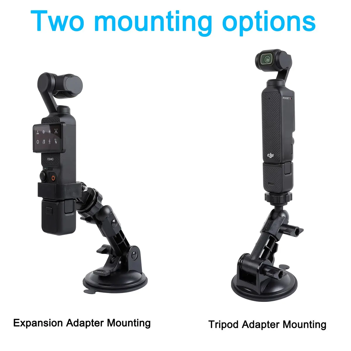 PellKing Suction Cup Car Mount for DJI Osmo Pocket 4/3/Xtra Cameras | 3kg Load Capacity - view 3