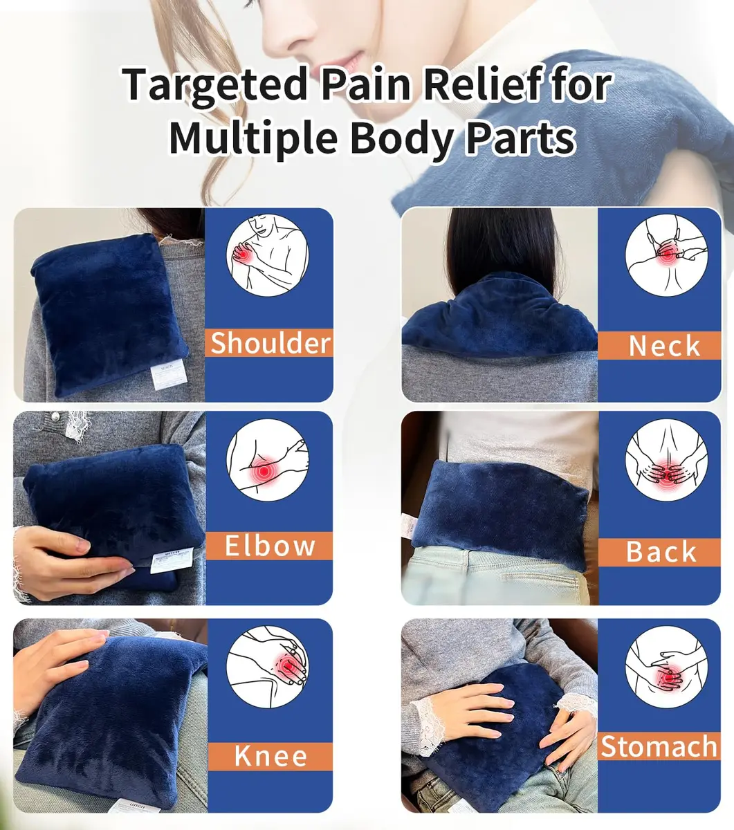 uncn Microwavable Heating Pad 13x7 Inch | Moist Warm Compress for Relaxation - view 2