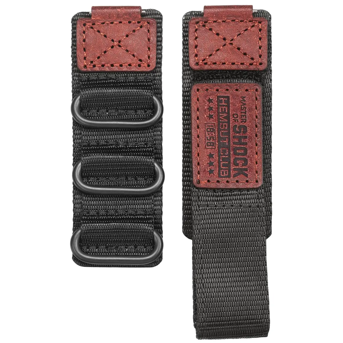 hemsut h 18mm Military Nylon Watch Band for Casio AE-1200, DW-5600, F-91W, A168W | Adjustable Hook & Loop Closure - view 6