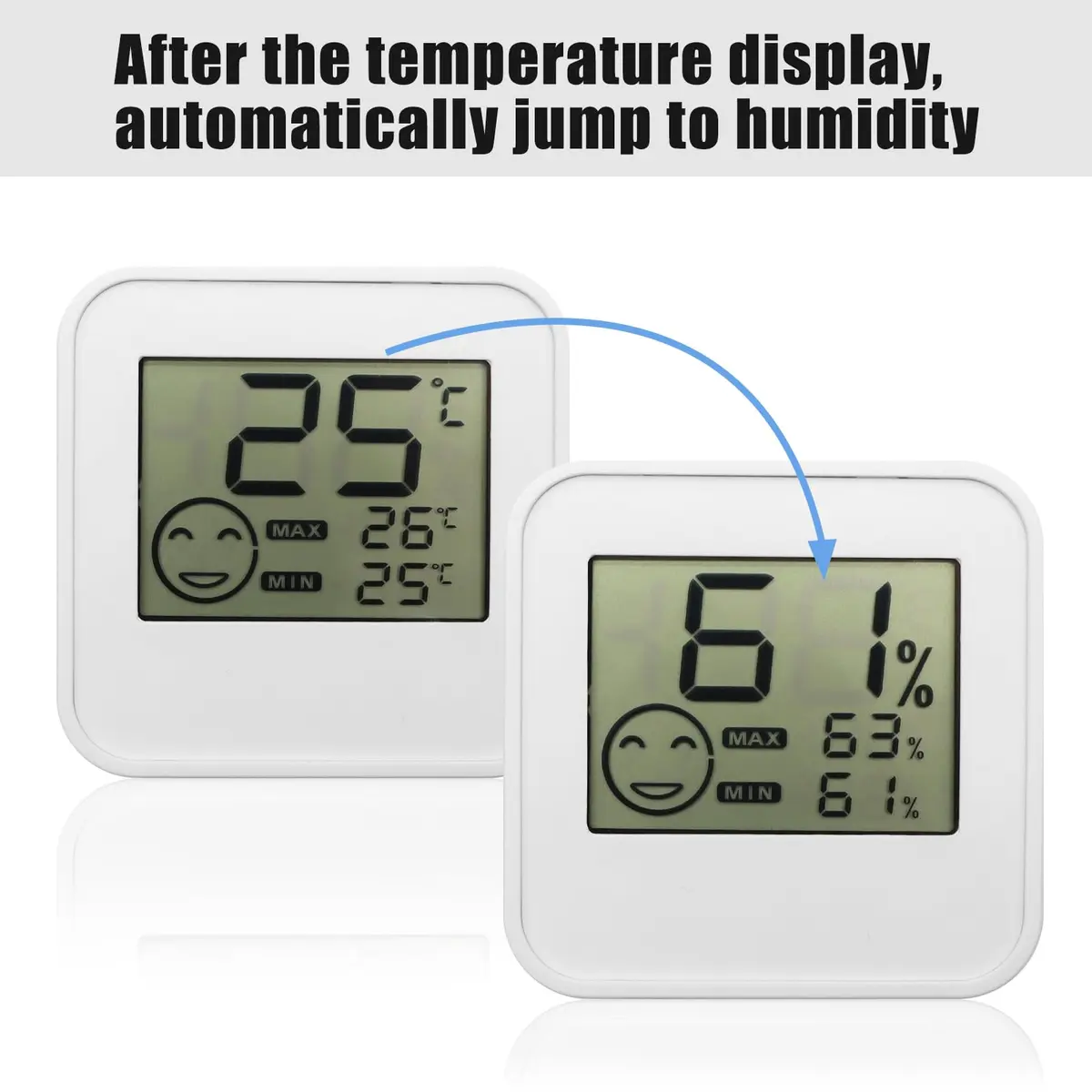JLENOVEG Digital Indoor Hygrometer & Thermometer Large LCD Display | Humidity & Temp Monitor with Stand & Wall Mount - view 6