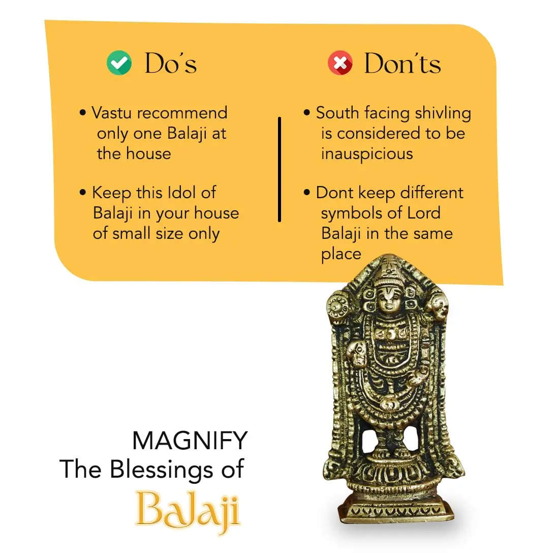Ekhasa Panchmukhi Hanuman Statue 10 cm (3.93 in) Brass | Vastu Protection Door Entrance Figurine - view 6