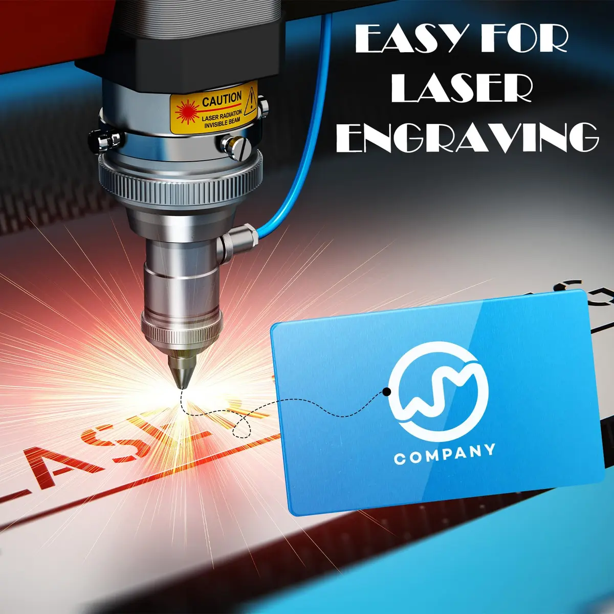 weparmeety Metal Business Cards 86 x 54 mm | Aluminum Laser Engraving Blanks in 5 Colors - view 4