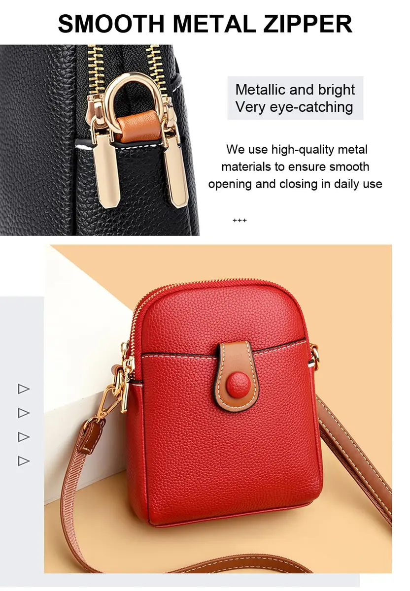 Hiflyer Small Crossbody Bag Dark Blue | Lightweight PU Leather Phone Purse for Women - view 5