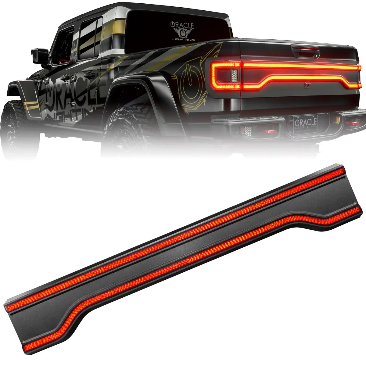 ORACLE Racetrack Flush Style LED Tailgate Panel for Jeep Gladiator 2020-2024 | Unique Racetrack Design & Easy DIY Fit - view 2