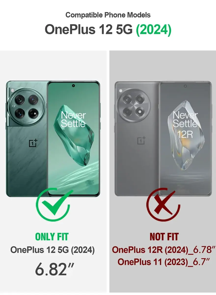 Poetic Revolution Case for OnePlus 12 5G Black | Full Body Rugged Shockproof with Kickstand & Screen Protector - view 2