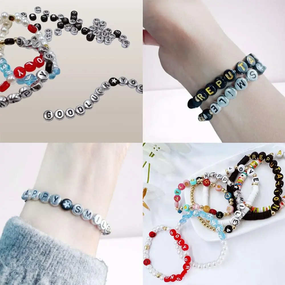 MIIIM Letter Q Alphabet Beads 1200pcs | 12 Styles, 7mm Diameter, Acrylic for Bracelets & Crafts - view 4