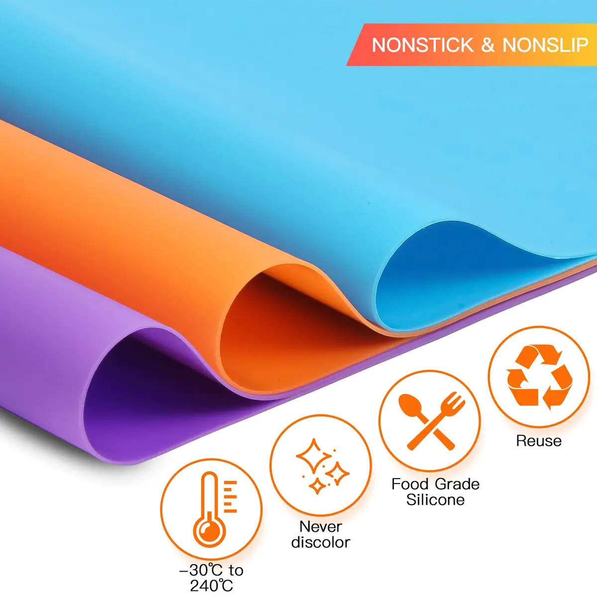 aoulela Silicone Crafting Mats 3 Pack | Nonstick, Heat-Resistant, A3 Size for Jewelry & Resin Crafts - view 5