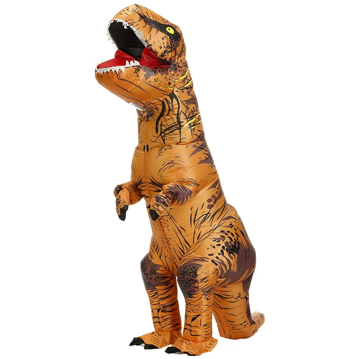 TO.BE.NO.1 Towards The First inflatable dinosaur costume adult, T-Rex Dinosaur Costume Adults Funny Cosplay Halloween (Brown Dinosaur) | Realistic & Durable - main product image