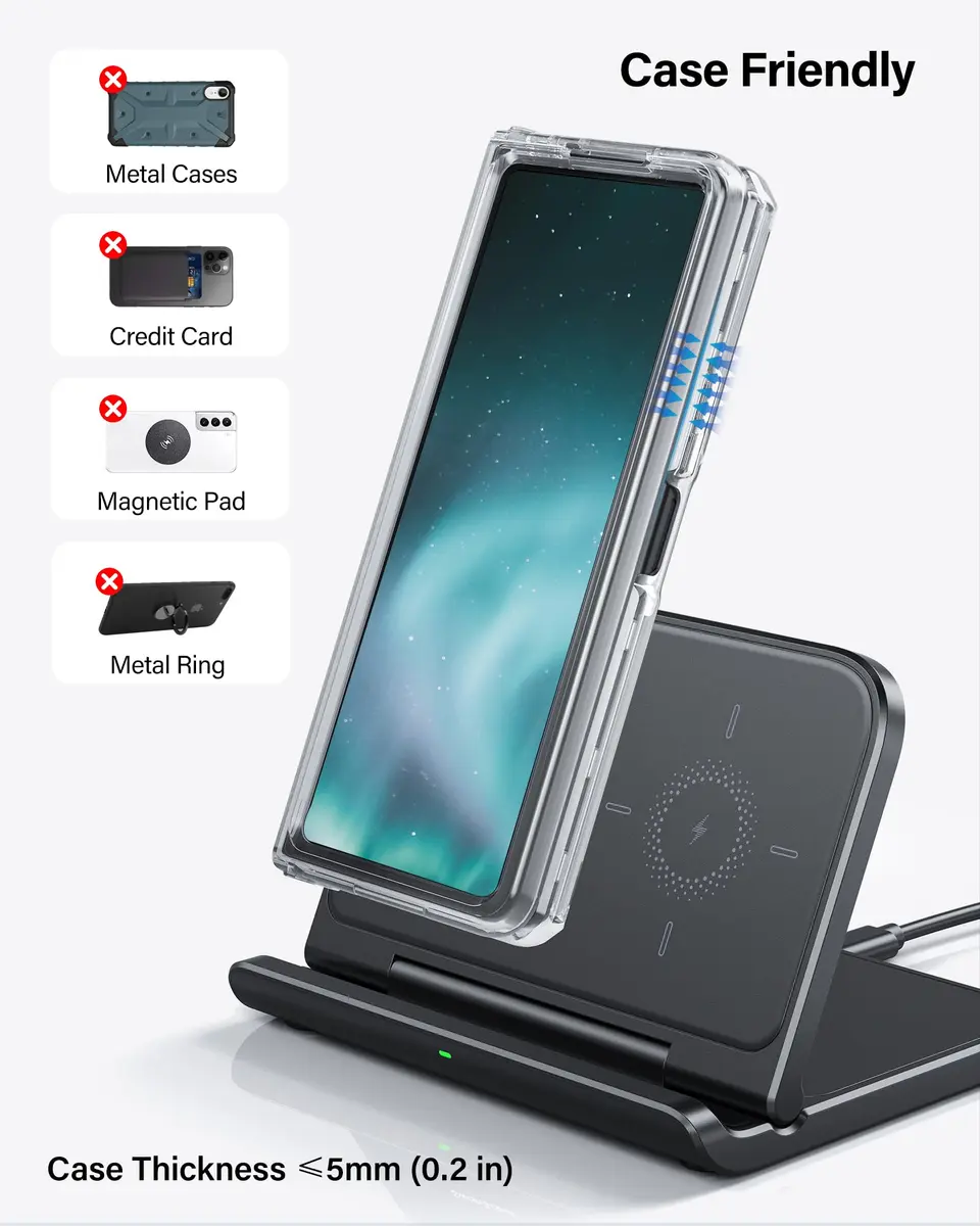 SwanScout Fast Wireless Charger for Samsung Z Fold 8 Ultra/7/Pixel Fold | Foldable Travel Safe - view 7