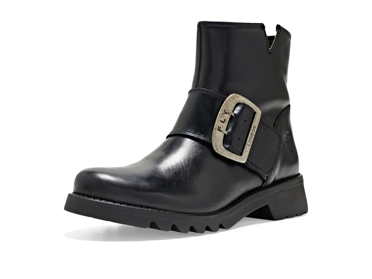 FLY London Womens RILY991FLY Black 9-9.5 | Modern Ankle Boot with Waterproof Leather - main product image