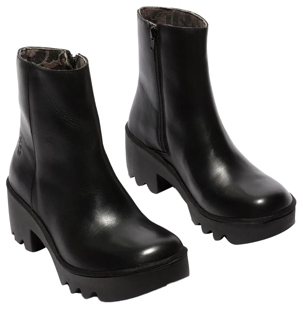 Fly London Toor513fly Leather Boot, Black, Size 8 | Casual Winter Footwear - view 2