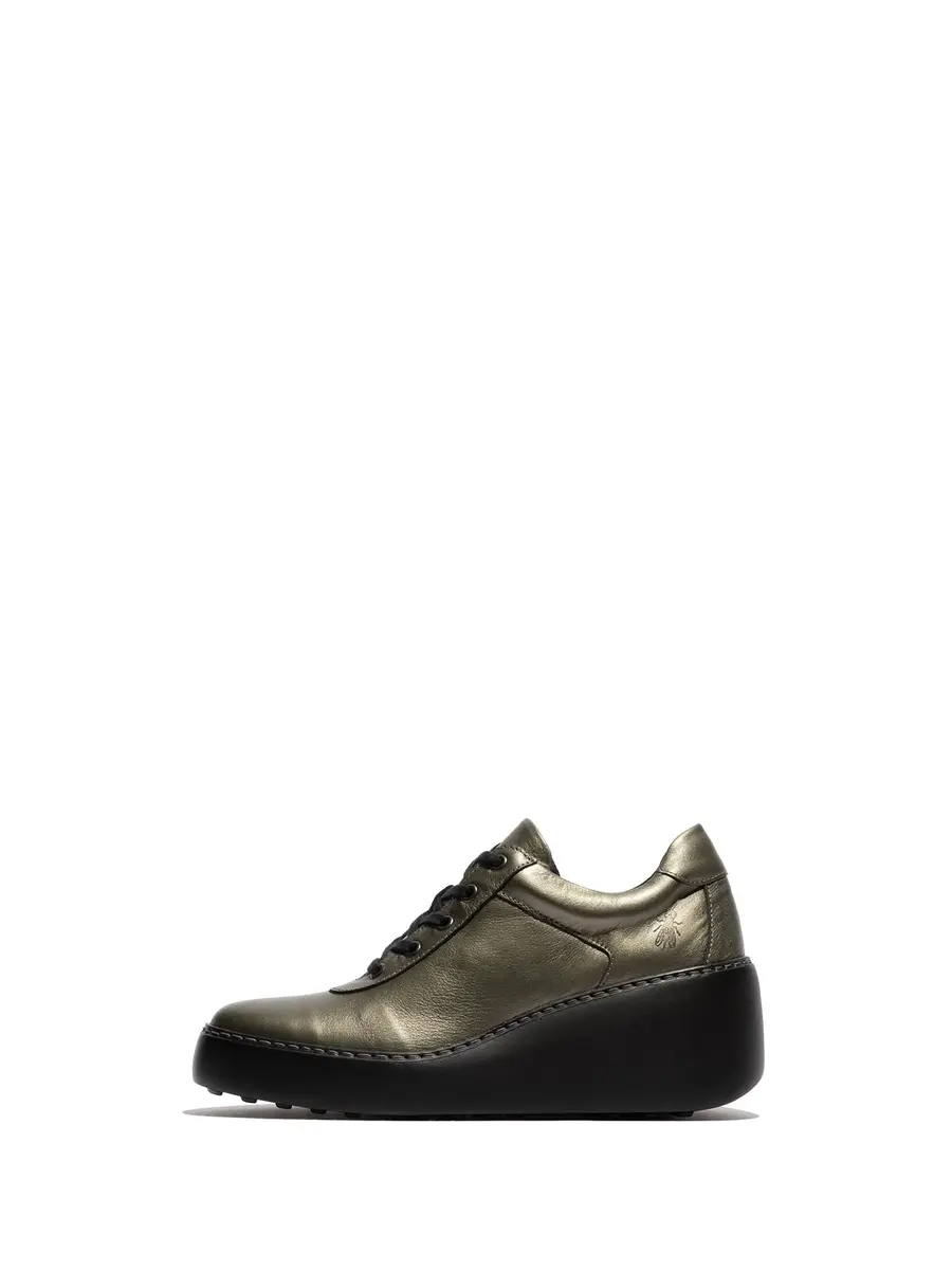 Fly London Dipo638fly Sneakers Graphite 7/7.5 | Lightweight Comfort with 2.5 Inch Wedge Heel - main product image