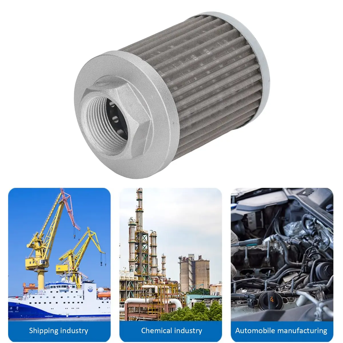 Fdit Hydraulic Suction Oil Filter Strainer 63L Min 0.02MPa | Stainless Steel, 80-180 μm Filtration, Tubular Connection - view 3