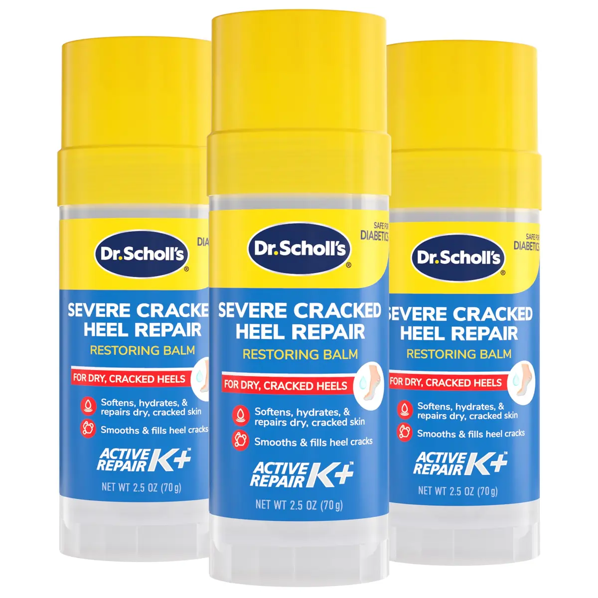 Dr. Scholl's Severe Cracked Heel Repair Foot Cream, Urea, 2.5oz (70.9g) | Deep Moisturizer for Dry, Cracked Heels - main product image