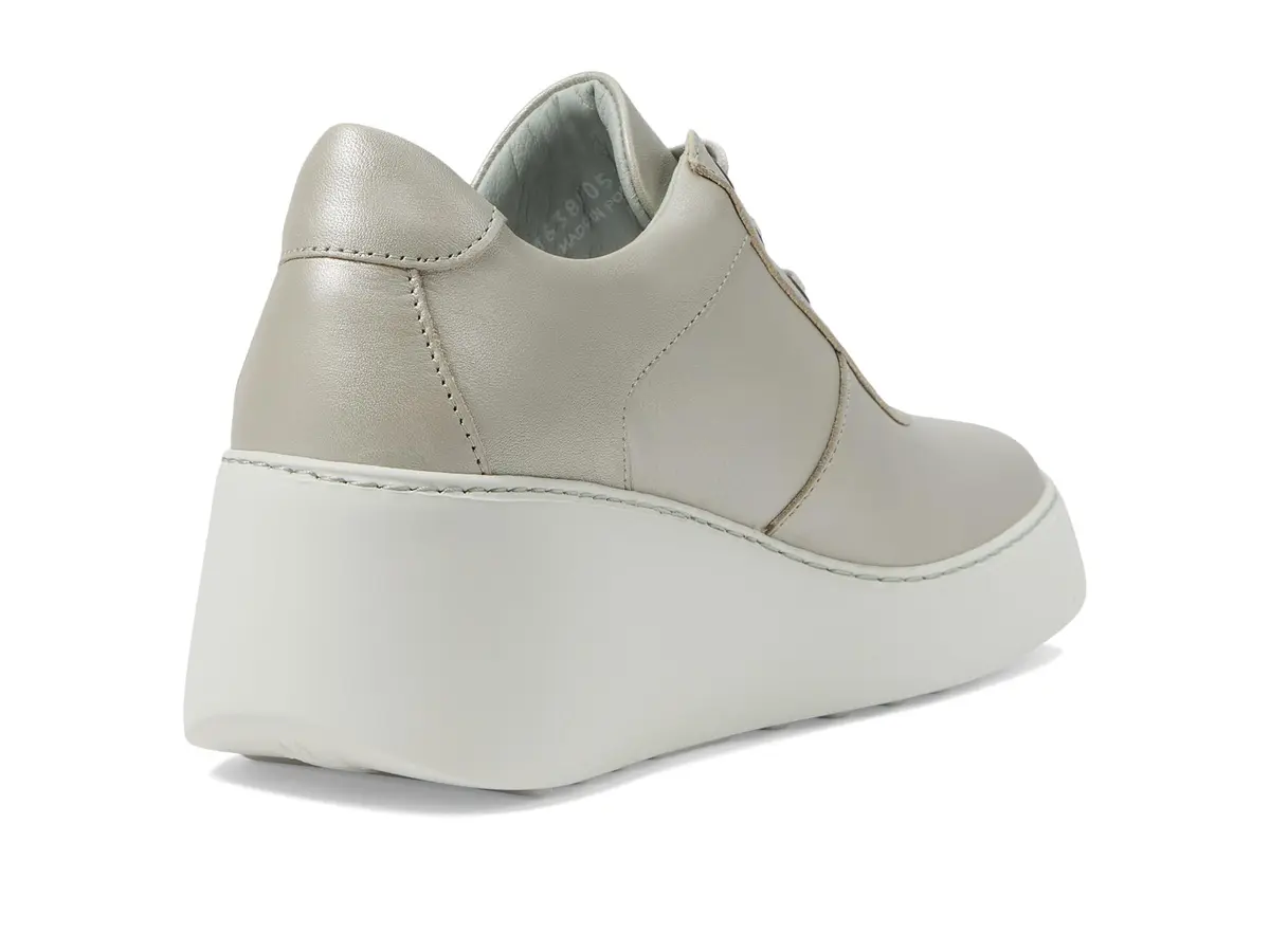 Fly London Dipo638fly Women's Silver Sneakers | 2.5 Inch Wedge Heel, Genuine Leather, Casual Comfort - view 6