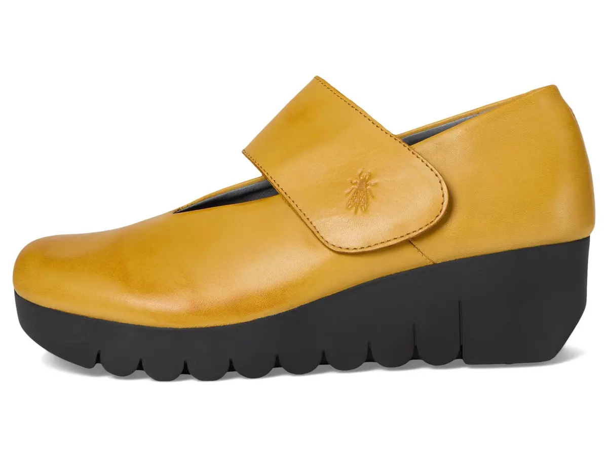 Fly London Vari188fly Mary Jane Flat Mustard 8/8.5 | Comfort & Style with Leather Uppers - view 5