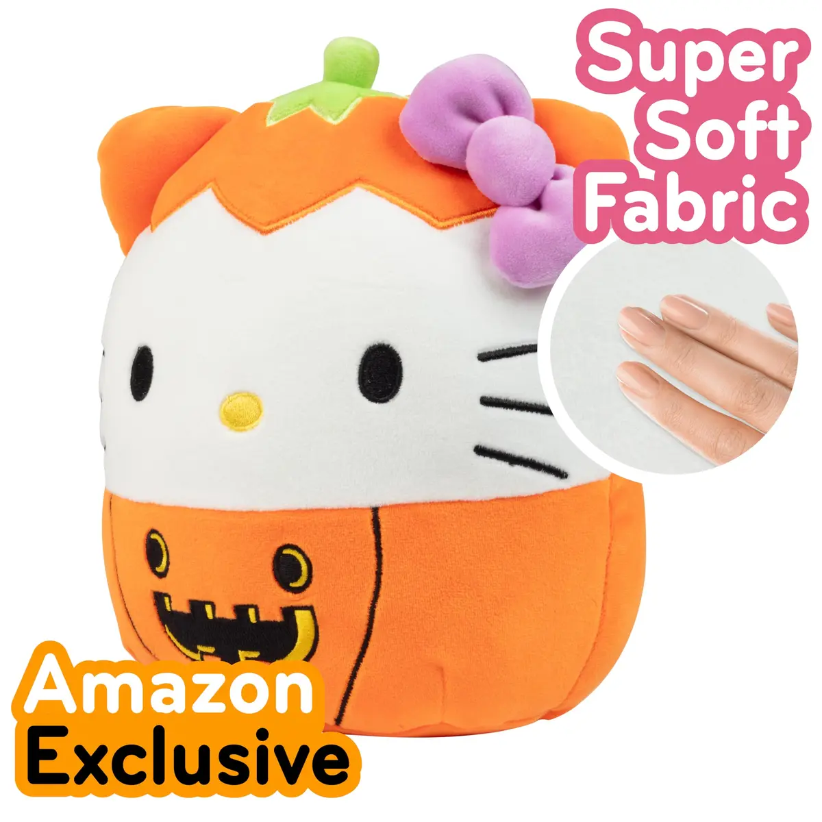 Squishmallows 8-Inch Halloween Hello Kitty Pumpkin Plush | Soft, Collectible & Cuddly Toy for Kids & Teens - view 2