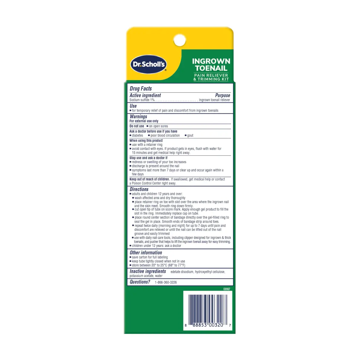Dr. Scholl's Ingrown Toenail Pain Reliever & Trimming Kit 0.3 oz (8.87 ml) | Medicated Gel for Fast Pain Relief - view 8