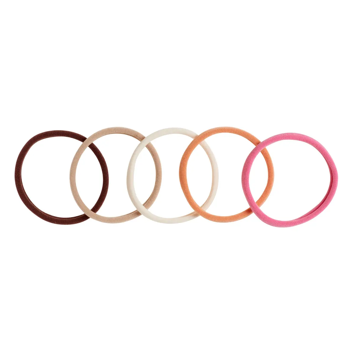 Goody Ouchless Seamless Hair Elastics, 10 Ct, Warm Tones | Damage-Free Gentle Hold Ties for All Hair Types - view 2