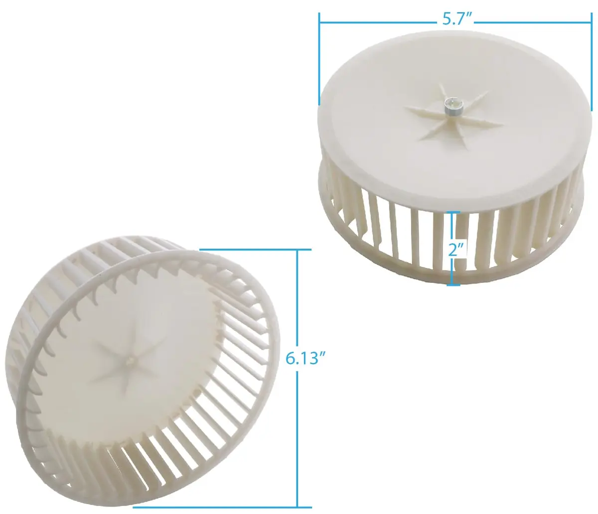 KITCHEN BASICS 101 Fan Blower Wheel Assembly 6.1” | Made in USA, OEM, Compatible with Broan Nutone (Pack of 2) - view 2