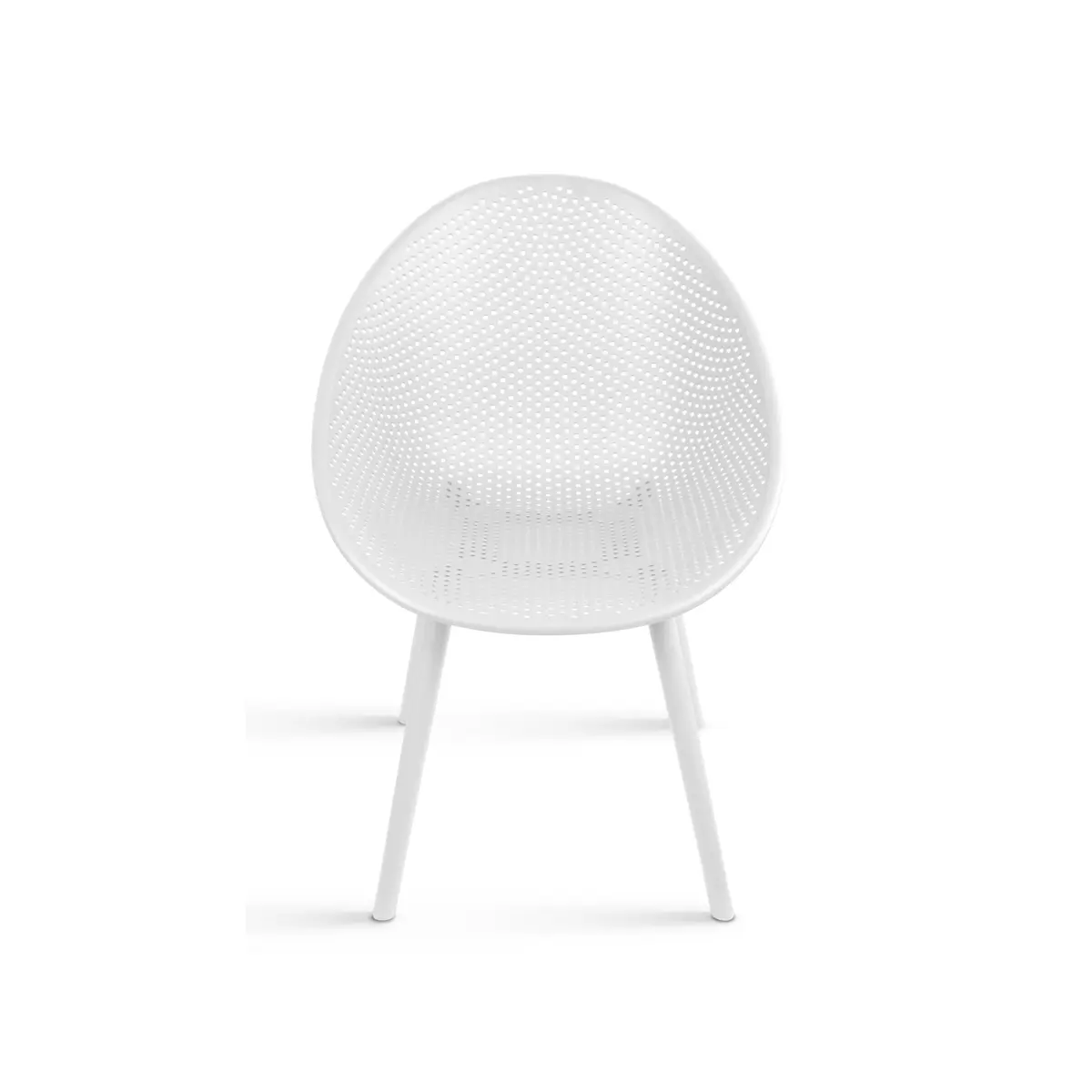 2xhome Modern Patio Dining Chairs | Perforated Egg-Shaped Weather Resistant Set of 2 - view 6