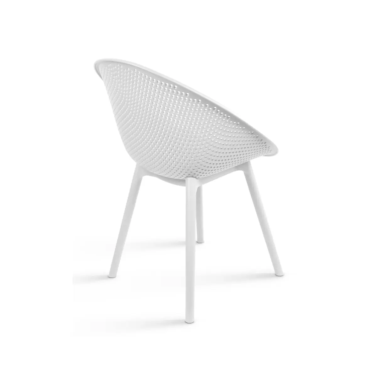 2xhome Modern Patio Dining Chairs | Perforated Egg-Shaped Weather Resistant Set of 2 - view 7
