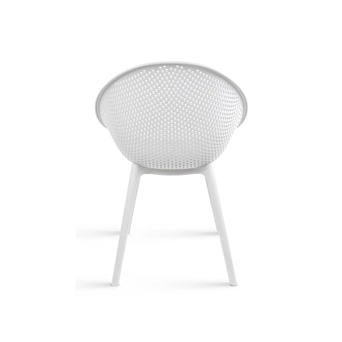 2xhome Modern Patio Dining Chairs | Perforated Egg-Shaped Weather Resistant Set of 2 - view 8