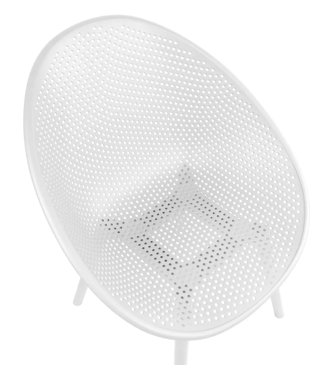 2xhome Modern Patio Dining Chairs | Perforated Egg-Shaped Weather Resistant Set of 2 - view 9