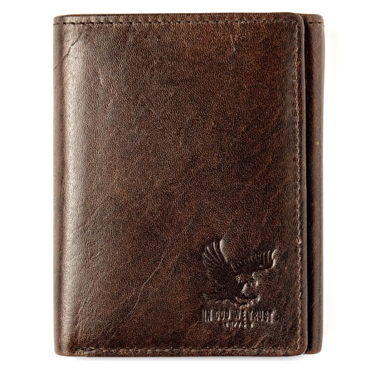 BULL GUARD Freedom Leather RFID Trifold Wallet for Men | Durable Top Grain Leather with Smart Tracker Pocket - main product image