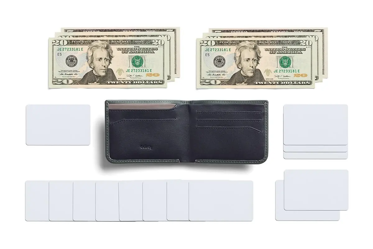 Bellroy Hide & Seek Slim Leather Bifold Wallet RFID Everglade | Classic Design, Slim Profile, Eco-Tanned Leather - view 7