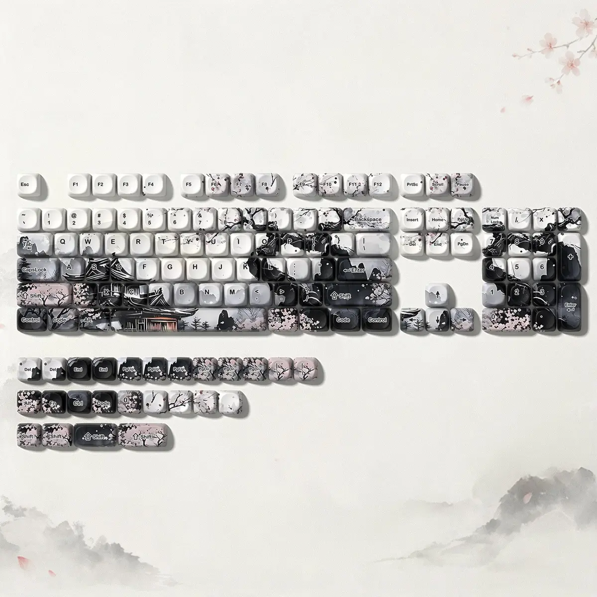Womier MOA Japanese Keycaps Set M-Beige, 130 Keys | Doubleshot PBT Keycaps for Mechanical Keyboards - main product image