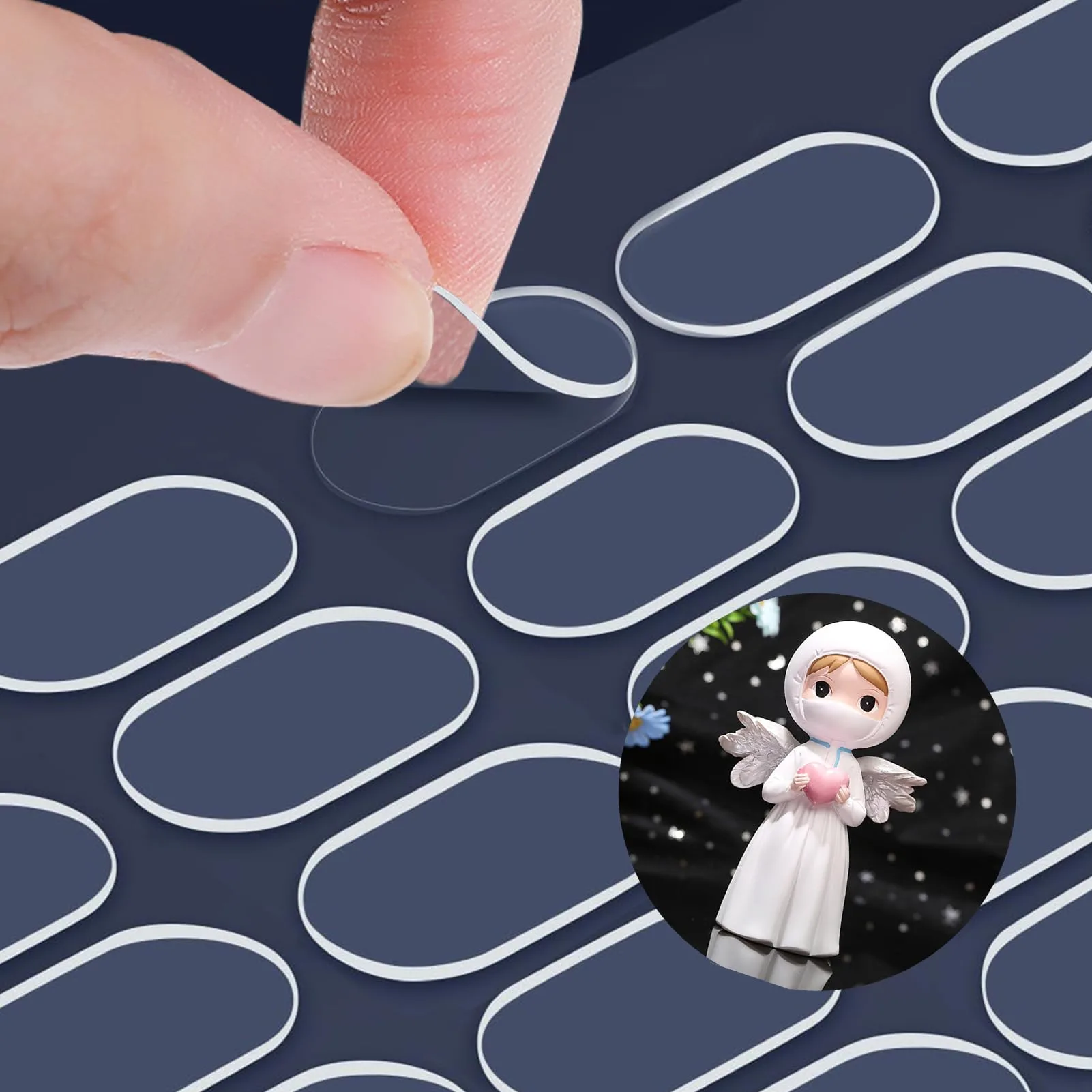 LMJIA Adhesive Stick Dots Mounting Putty Tack (900-Pack, Transparent) | Value Pack Bonding Adhesive - main product image