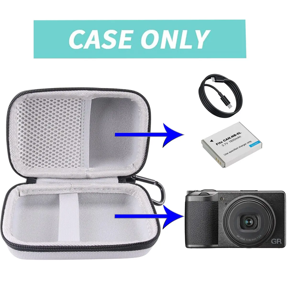 WERJIA Hard EVA Travel Case for Ricoh GR III/IIIx/II Camera | Compact, Lightweight & Durable - view 6