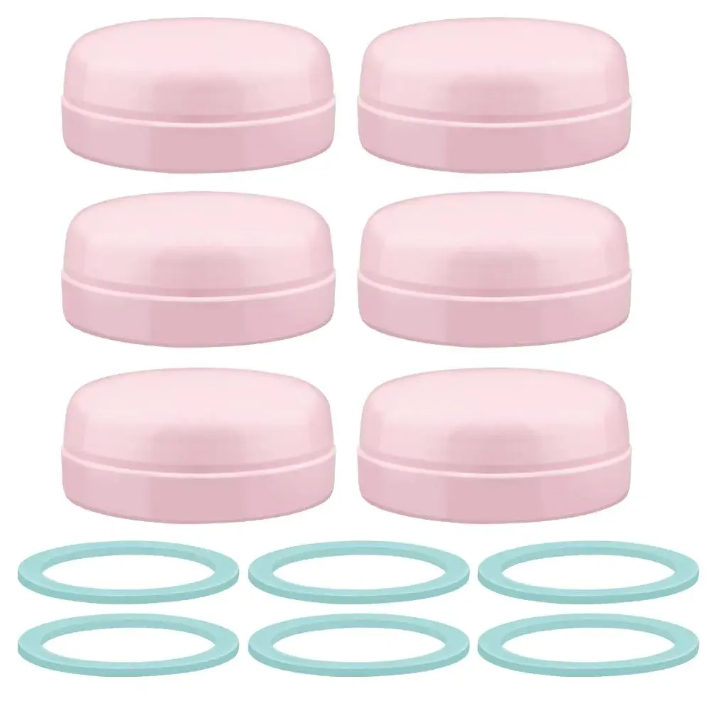 Maymom Solid Lids Aka Travel Caps with Sealing Ring for Avent Bottles, 6 Count Pink | BPA-Free & FDA Compliant - view 9