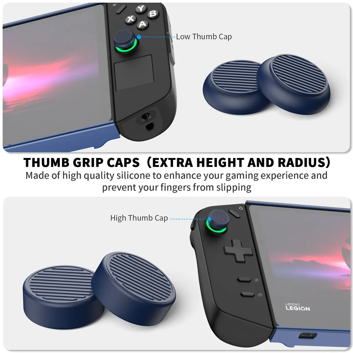 TUDIOW Protective Case for Lenovo Legion Go Gaming Handheld 2023, Blue | Ergonomic Grip & Full Protection - view 3