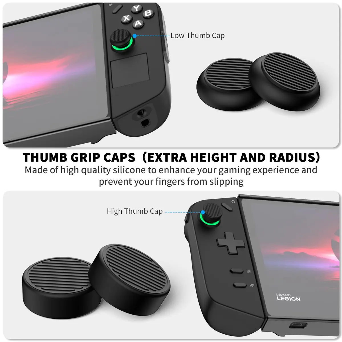 TUDIOW Protective Case for Lenovo Legion Go Gaming Handheld 2023, Black | Ergonomic Grip & Full Protection - view 4