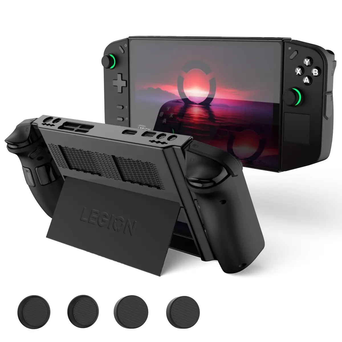 TUDIOW Protective Case for Lenovo Legion Go Gaming Handheld 2023, Black | Ergonomic Grip & Full Protection - main product image