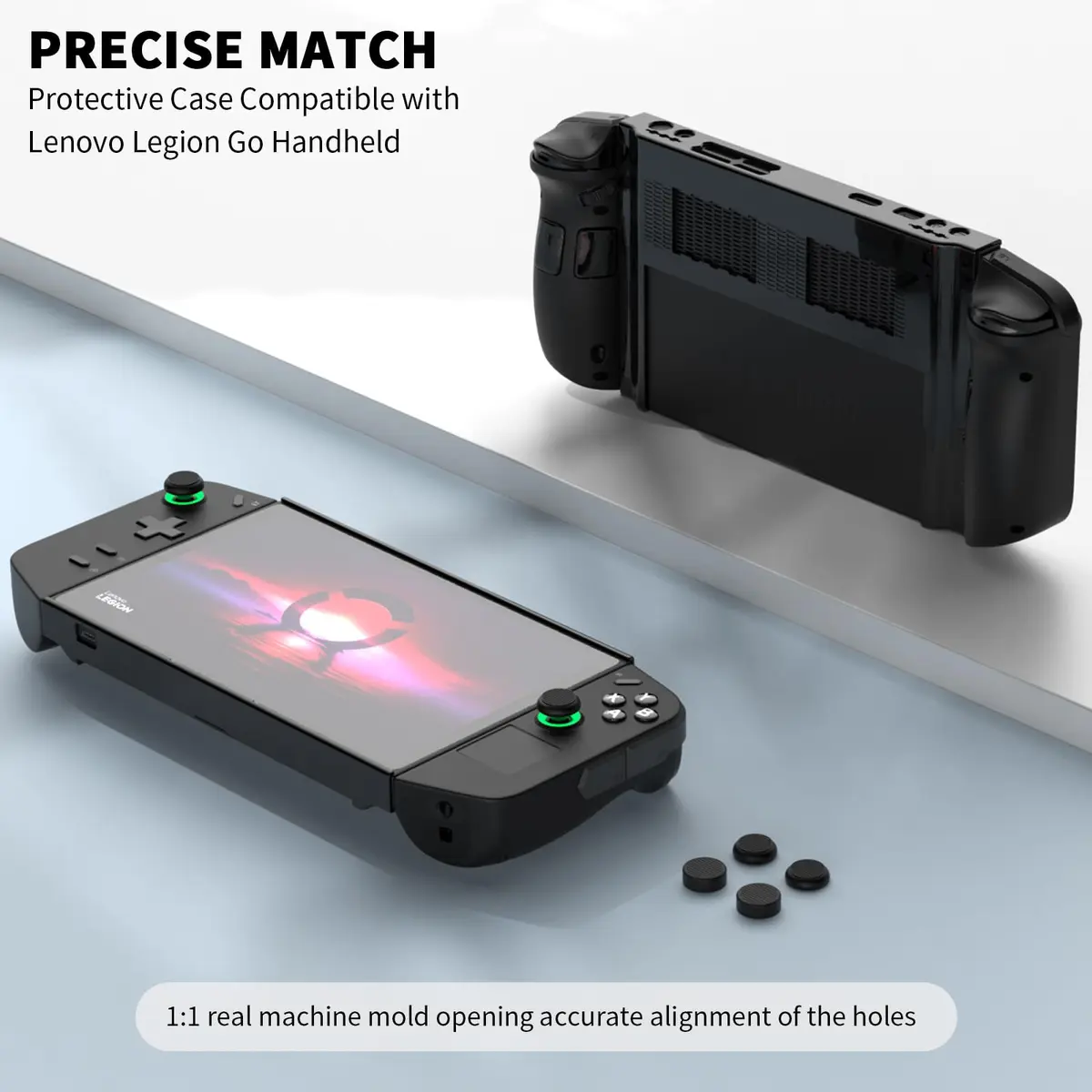 TUDIOW Protective Case for Lenovo Legion Go Gaming Handheld 2023, Black | Ergonomic Grip & Full Protection - view 3