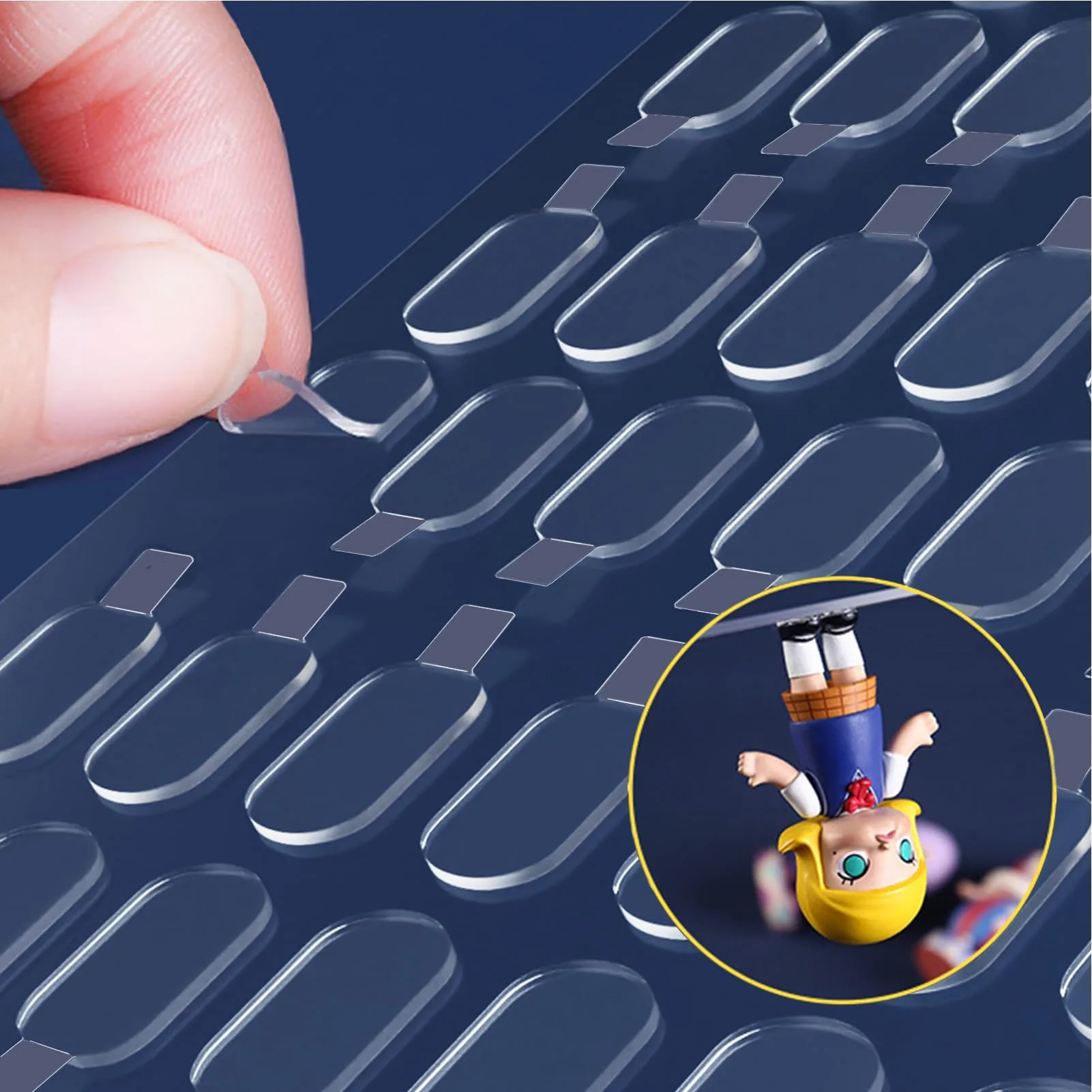 LMJIA Adhesive Stick Dots Mounting Putty Tack for Wall Hanging Crafts Balloons Festival Party Decorations (500-Pack, Clear) - main product image