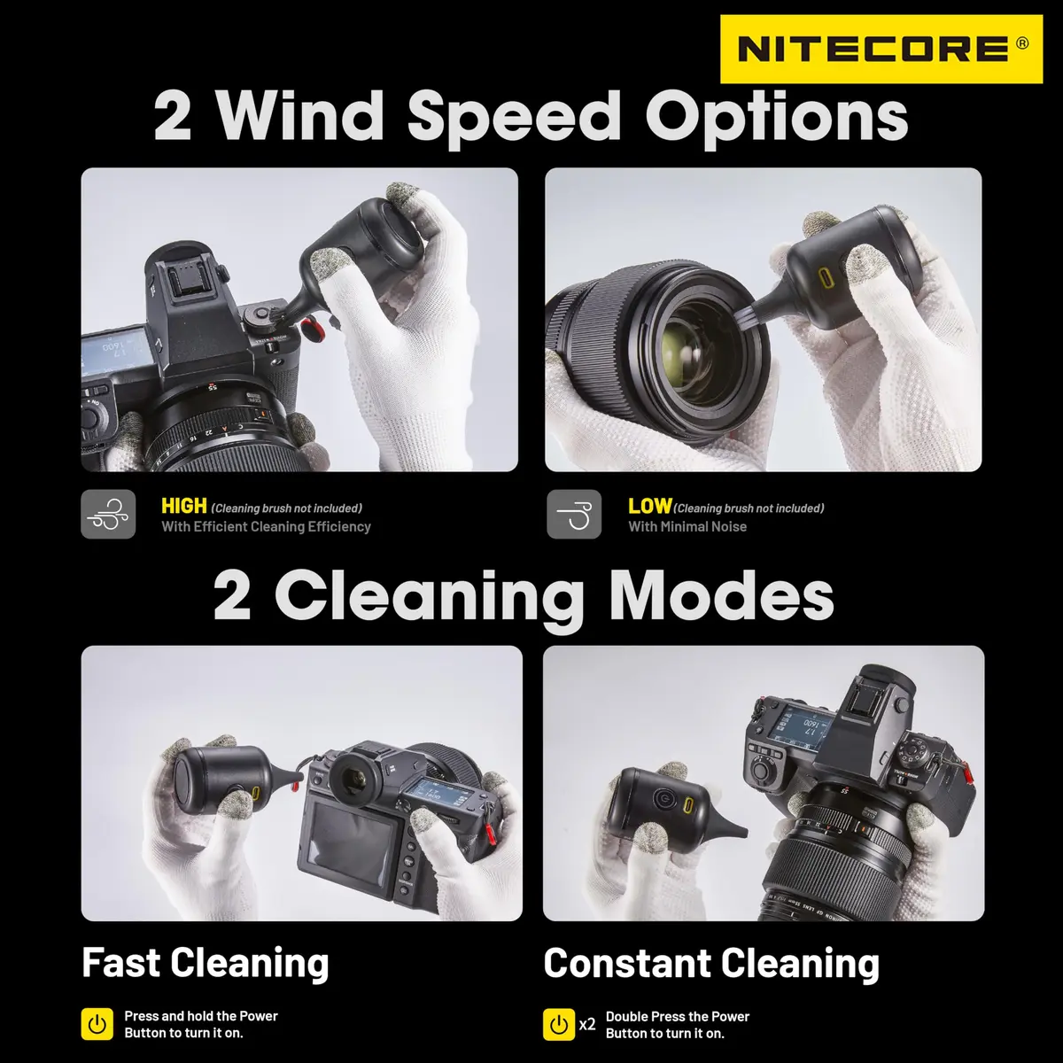 NITECORE BB Nano Portable Electronic Air Blower 99g (3.49 oz) | Powerful 2.6 kPa Dust Removal - view 6