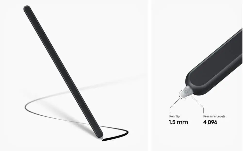 SLQ Slim S Pen Fold Edition for Galaxy Z Fold 6/5 1.5mm Pen Tip with 3 Tips (Black) - view 2