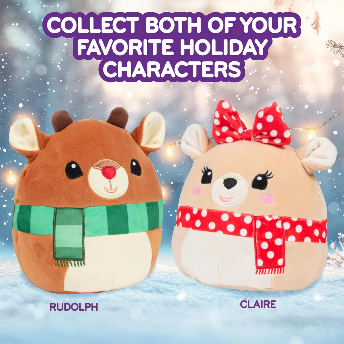 Squishmallows 8-Inch Clarice & Rudolph Plush Set | Soft, Collectible Holiday Toy for Kids - view 4