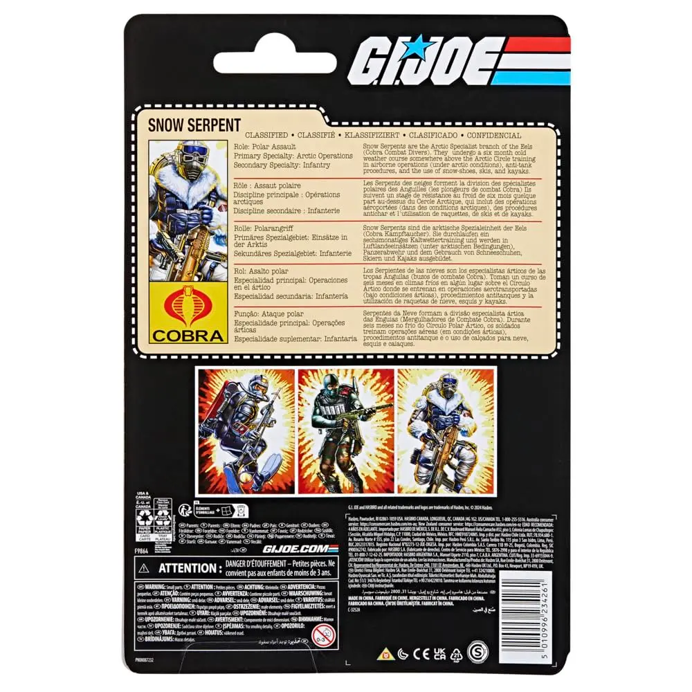 G.I. Joe Classified Series Retro Cardback Snow Serpent 6-inch Action Figure with Accessories | Collectible Toy for Fans - view 3